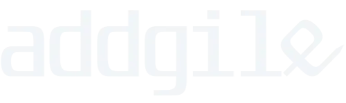 A white version of the Addgile logo.