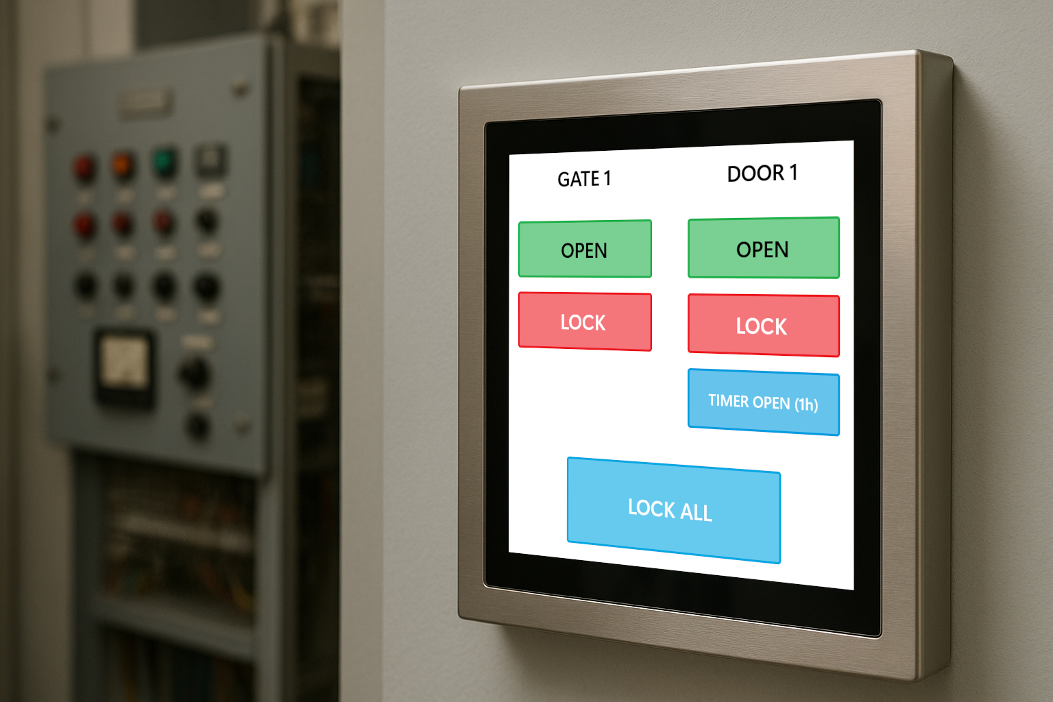 Modern touch panel interface for relay control