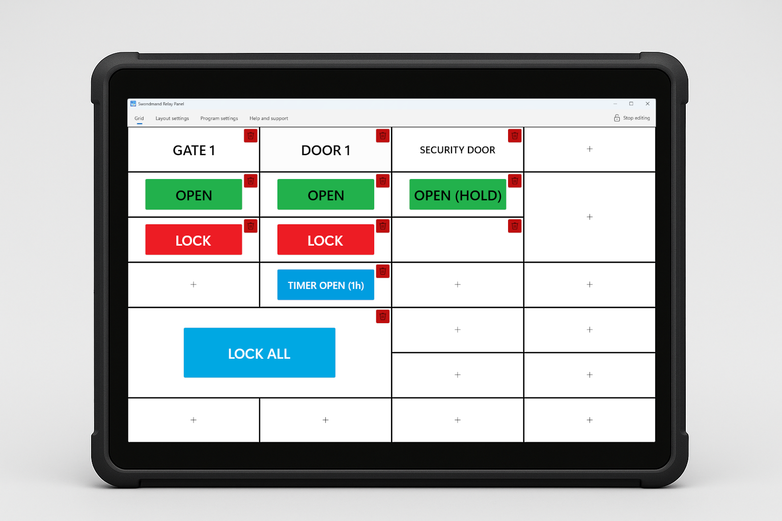 Different button modes interface